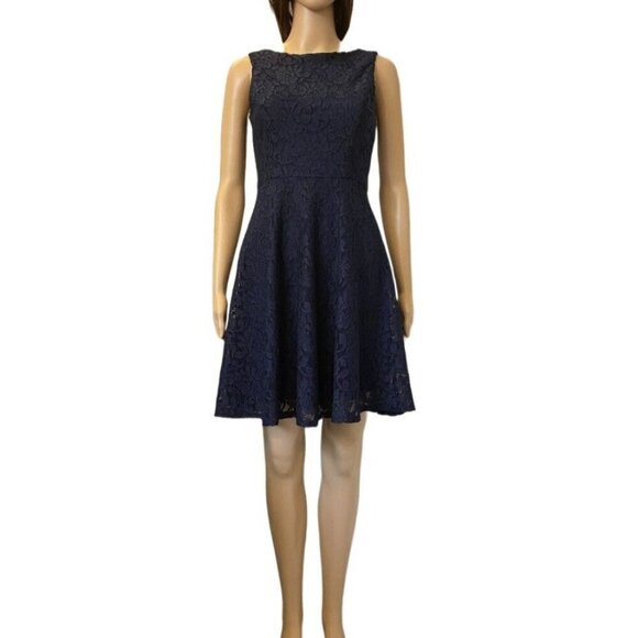 Speechless Dresses & Skirts - Speechless Womens Dress Size S Navy Floral Lined Sleeveless Back Zip Stretch NWT